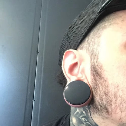 Bog-Pair Black Heart Ear Tunnel Gauge Acrylic Ear Spiral Plugs Ear Taper Stretchers Gauge Expander Saddle Ear Plugs 4-25Mm