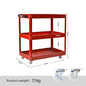Mechanical Workshop Tools with Wheels, Tool Carts 3-Layer Mobile Tool Car, Multifunctional and Heavy-Duty Auto Repair Parts Car