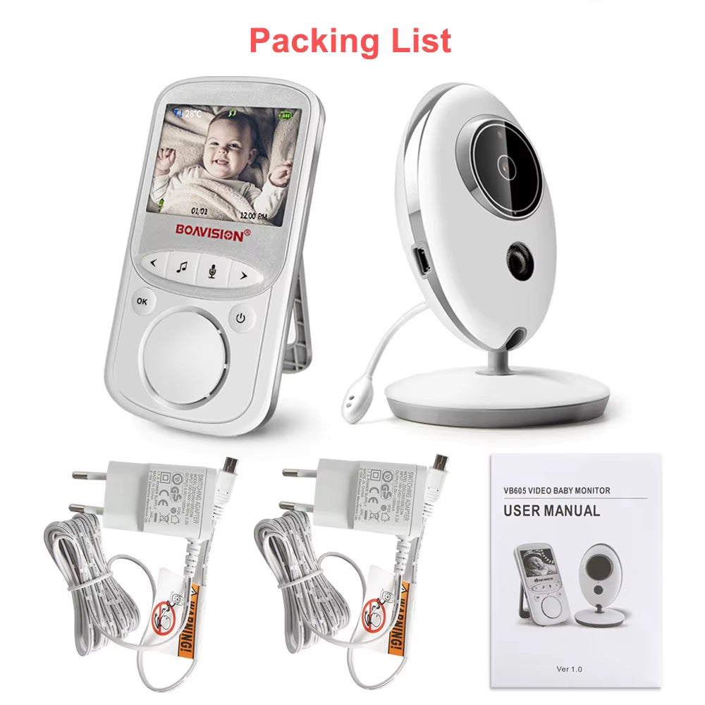 Wireless LCD Audio Video Baby Monitor VB605 Radio Nanny Music Intercom IR 24H Portable Baby Camera Baby Walkie Talkie Babysitter