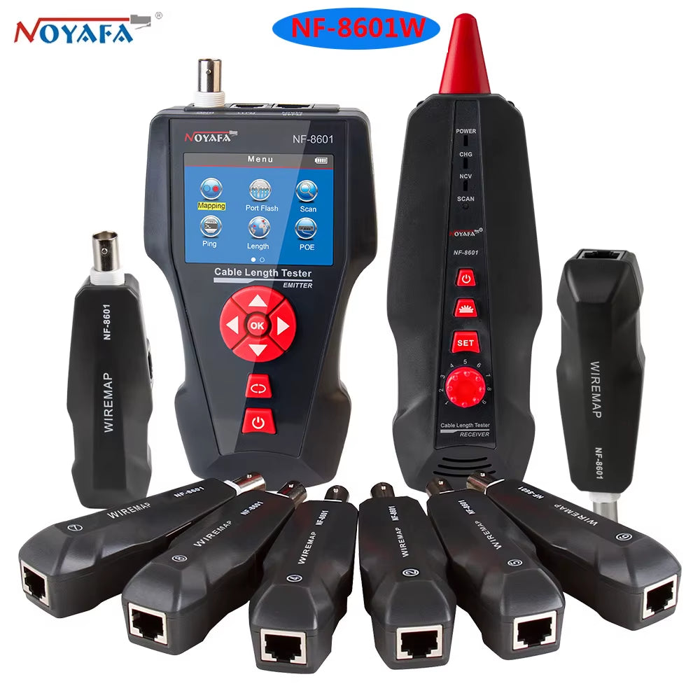 Original  NF-8601W Multifunction Network Cable Tester RJ45 RJ11 BNC POE PING Crosstalk Test Network Wire Cable Tracker