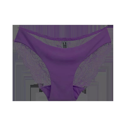 Fashion Lace Underwear Women Panties Sexy Briefs Solid Color Invisible Intimate Lingerie Female Breathable Seamless Panty