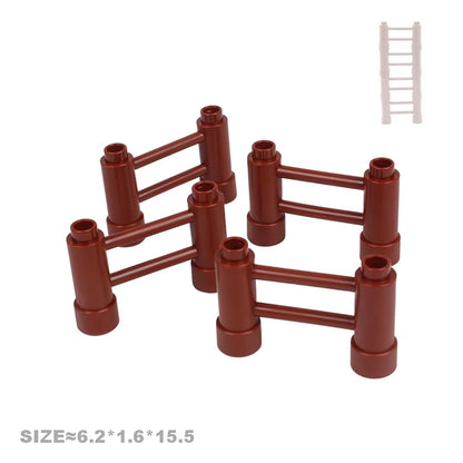 Big Building Blocks Accessories Compatible Train Track Set Traffic Signs Trailer Carriages Railway Rails Children Bricks Toys