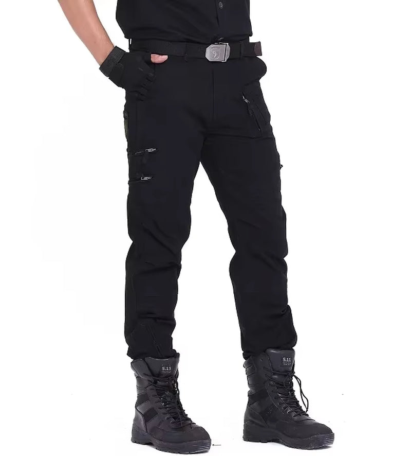 2024 Men'S Cargo Pant Cotton Pants Khaki Men Military Camo Green Gray Work Many Pocket Cotton Camouflage Black Tactical Trousers
