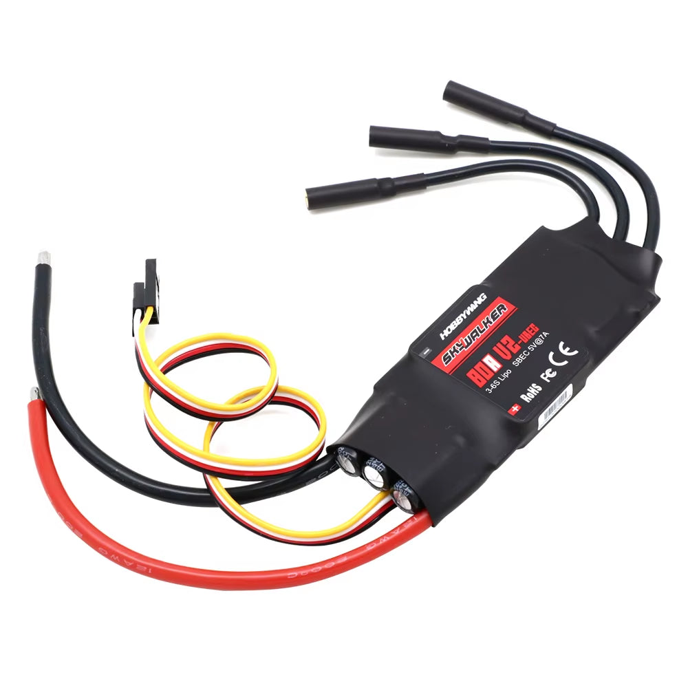 Hobbywing Skywalker 40A 50A 60A 80A 15A 20A 30A 100A 120A V2 ESC Speed Controller with UBEC for RC Airplanes Helicopter