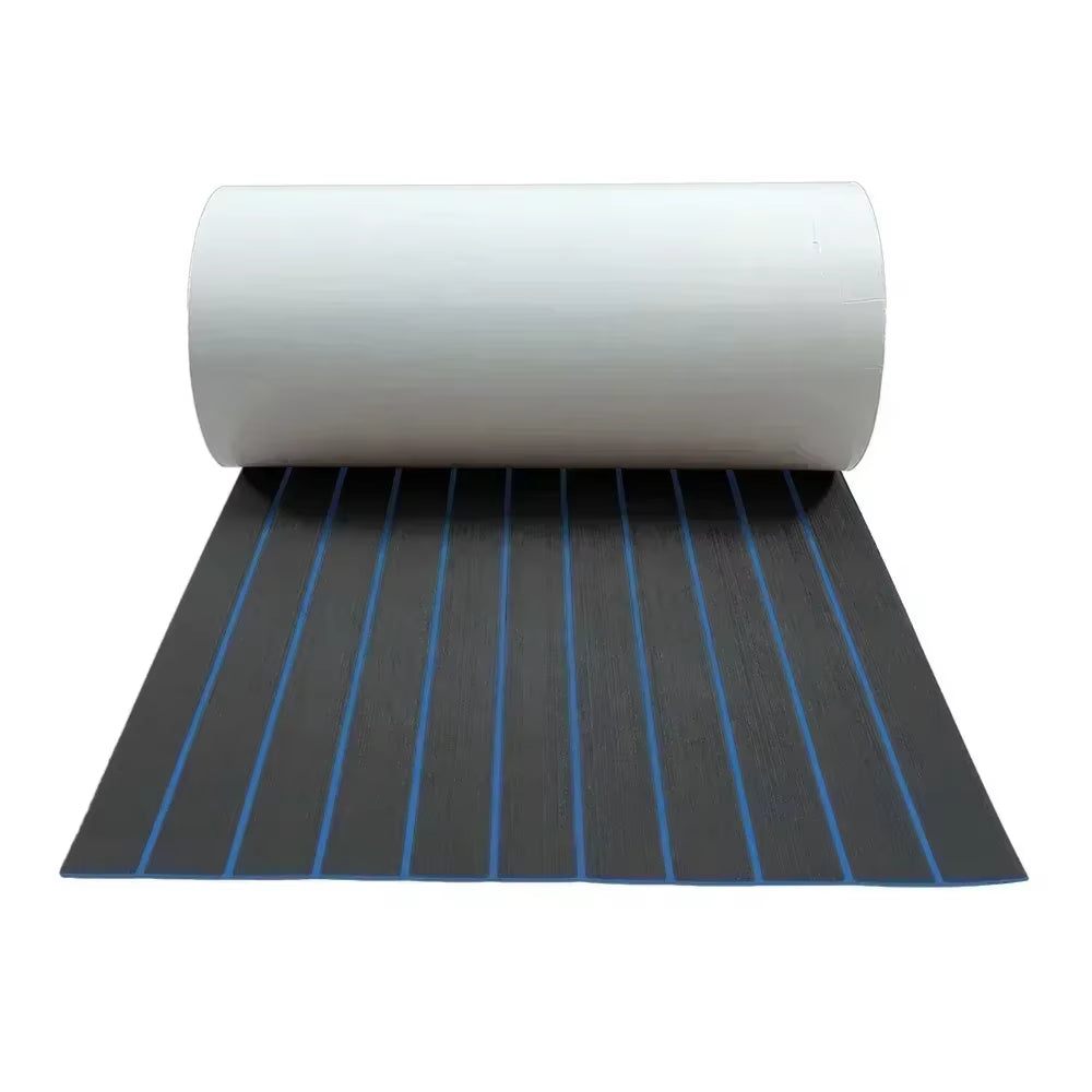 580X2400X5Mm EVA Foam Faux Teak Boat Decking Mat Brown Deck Sheet Yacht Flooring anti Skid Mat Self Adhesive Vehicle Pad