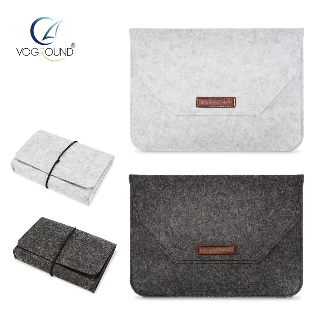 Soft Sleeve Laptop Bag for Macbook Air Pro Retina 11 12 13 14 15 Inch Notebook Tablet Case Cover for HP Dell Macbook with Gift