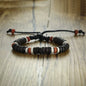 Holiday Natural Stone Beaded Bracelets for Men Women Adjustable Length Multi Color Beads Casual Male Jewelry Rope Pulseira
