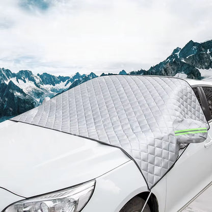 Car Four Seasons Use Windshield Snow Cover Car Sun Shade Block Frost Protection Sun Protection Anti-Ice Front Windscreen Cover