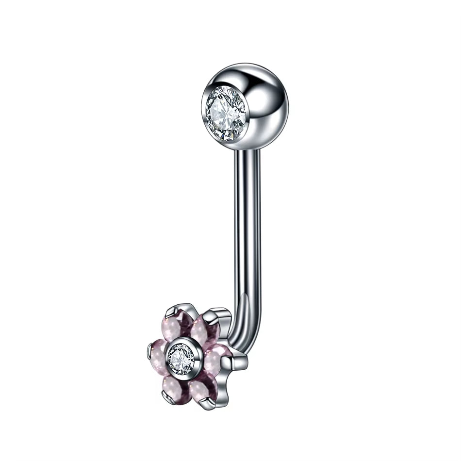 1PC G23 Titanium Opal Crystal Christina Vertical Hood Piercings Lip Rings Sexy Women Piercings Body Jewelry 14G