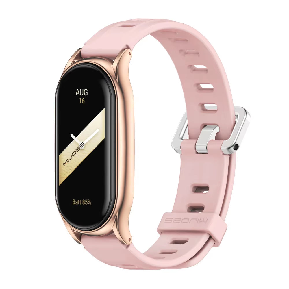 Strap for Mi Band 10 9 8 7 6 5 4 3 Bracelet Silicone Wristband for Xiaomi Mi Band 8 Metal Strap for Mi Band 7 Watchband Leather
