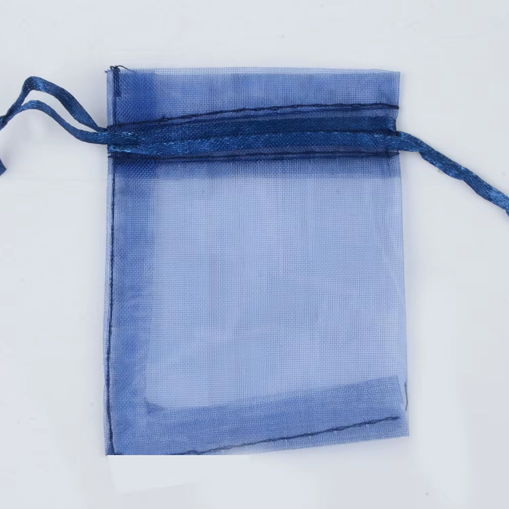 50Pcs/Lot 24 Colors Jewelry Bag Organza Gift Bags for Jewelry Packaging Bags Wedding Gift Storage Drawstring Pouches Wholesale
