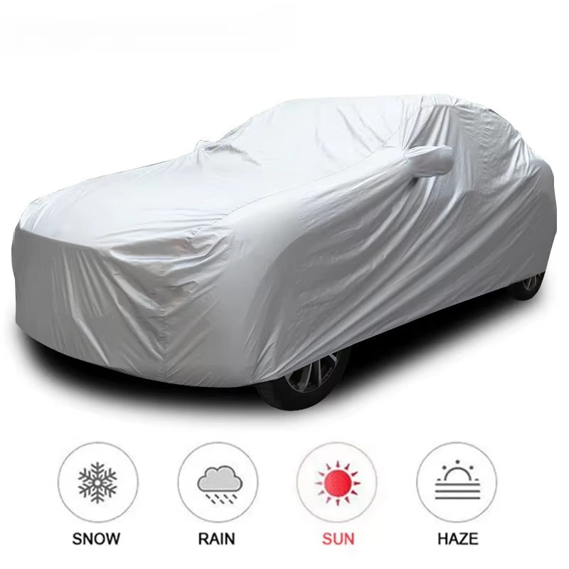 Full Car Cover Indoor Outdoor Car Protective Cover Sun Shade Dustproof anti UV Protection Cover Universal for Sedan SUV