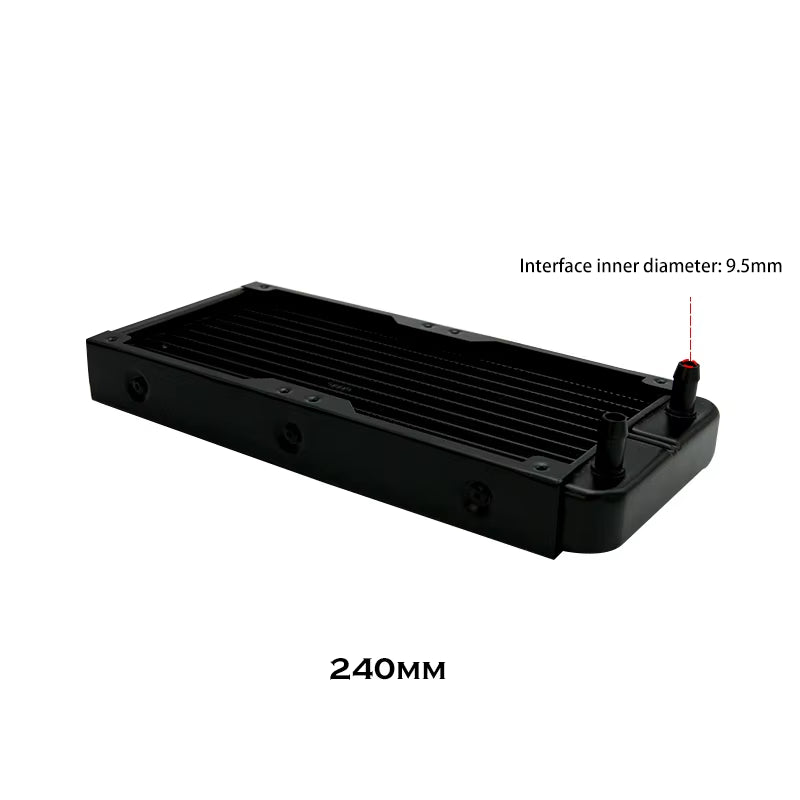 G1/4'' Aluminum Radiator for PC Water Cooling Computer Case GPU CPU RAM Cooler Fan Heatsink 60/80/90/120/240/360Mm Black/White