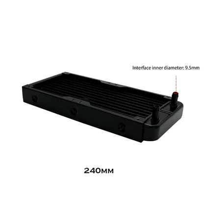 G1/4'' Aluminum Radiator for PC Water Cooling Computer Case GPU CPU RAM Cooler Fan Heatsink 60/80/90/120/240/360Mm Black/White