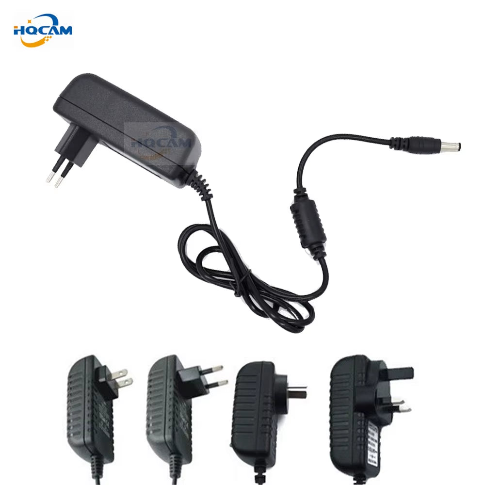 Qualified AC 110-240V to DC 12V 2A Power Supply Adapter for CCTV,EU/US/UK/AU Plug