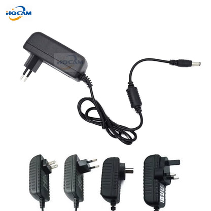 Qualified AC 110-240V to DC 12V 2A Power Supply Adapter for CCTV,EU/US/UK/AU Plug