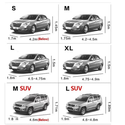 The Four Seasons Fit Full Car Cover Waterproof Dustproof PE Film Coat Aluminum Protective Sunshade UV Ray Reflectioncar Cover