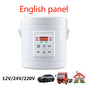 1.6L Electric Rice Cooker 12V 24V Cars/Trucks Soup Pot Multicooker Porridge Cooking Machine Food Steamer Heater Lunch Box Warmer