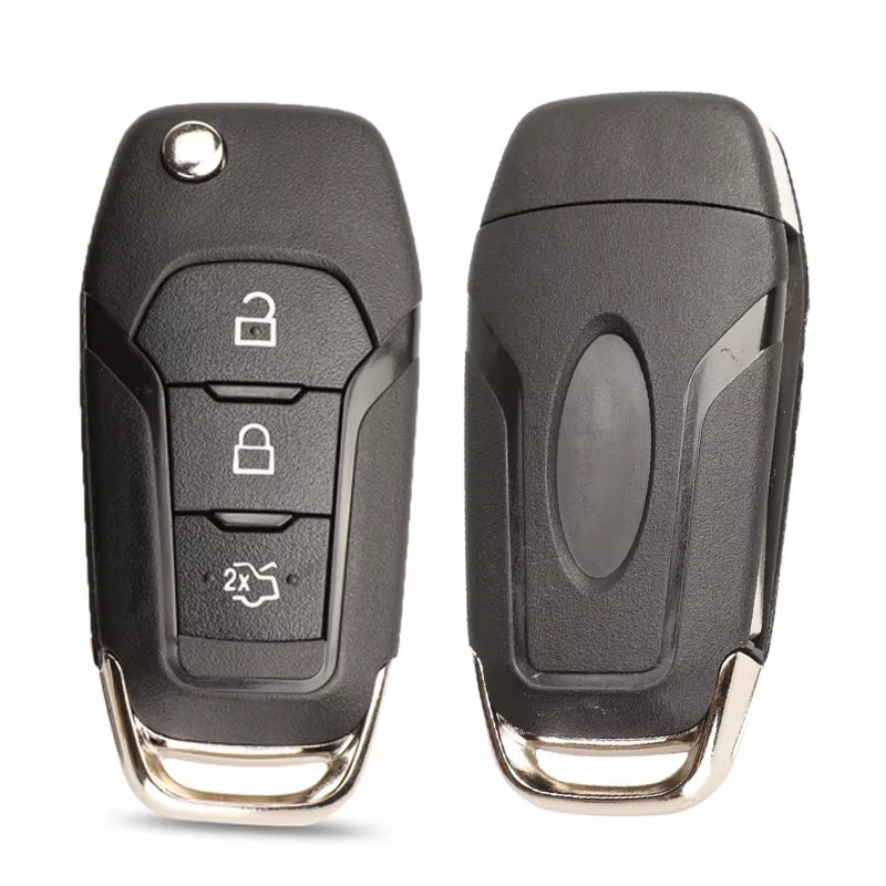 2/3/4 Button Flip Folding Car Key Shell Case for Ford Focus Fusion Mk2 Mk7 Explorer Ranger Uncut Blank HU101 Blade