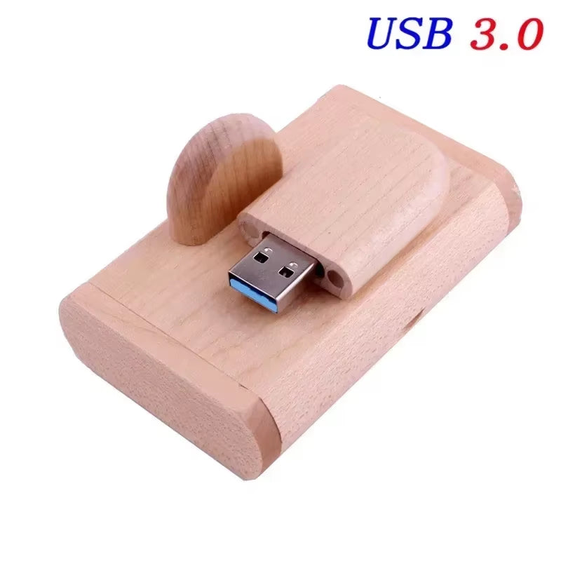 USB 3.0 High Speed LOGO Wooden Box Personal Logo Customer Pendrive 8GB 16GB 32GB 64GB USB Flash Drive Pen Drive U Disk