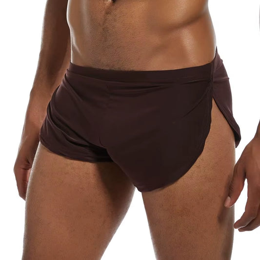 Brand Men'S Sexy Men Underwear Boxer Shorts Ice Silk Lounge Men Trunks Home Sleepwear Underpants Gay Underwear Panties