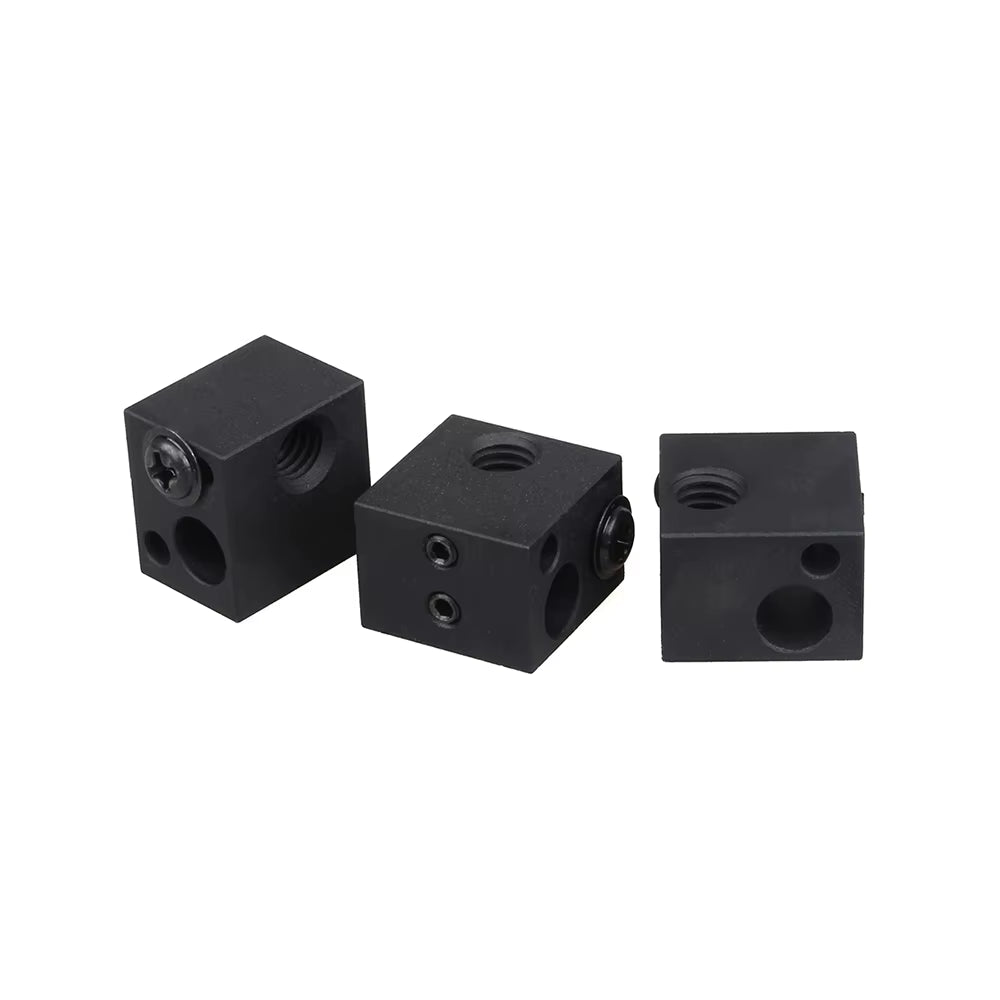 Aluminium Heat Block for J-Head Extruder Hotend 3D Printers High Temp Silicone Socks Parts BP6 Heating Block Accessories