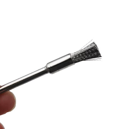45Pcs Mini Rotary Stainless Steel Wire Wheel Wire Brush Small Wire Brushes Set Accessories for Dremel Mini Drill Rotary Tools