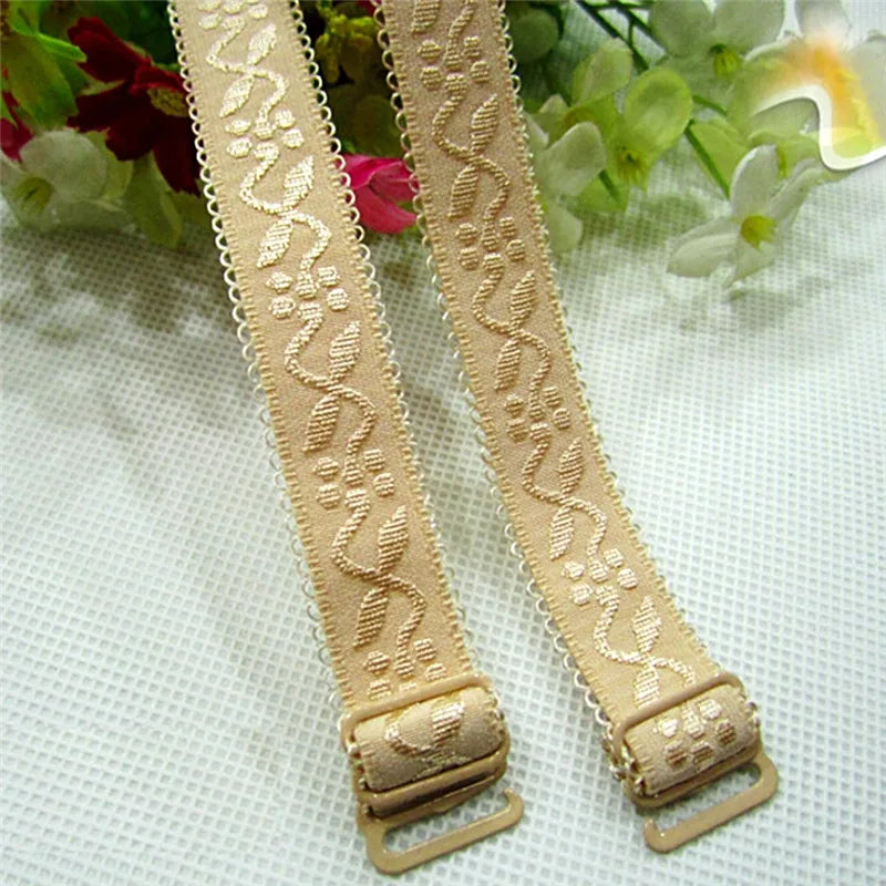 Women Double Shoulder Elastic Bra Strap Accessories 34Cm Slip Resistant Bra Straps 1 Pair