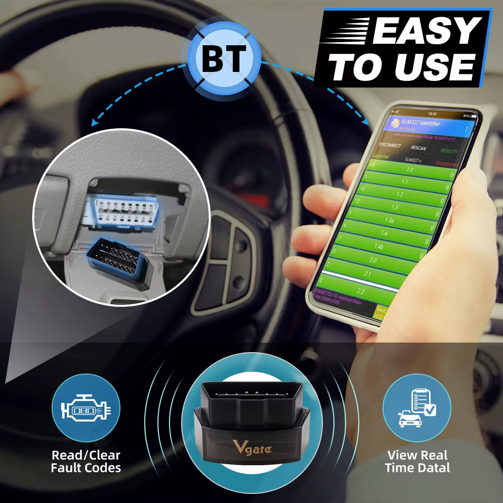 Vlinker MC V2.2 Icar Pro Bluetooth 4.0 WIFI OBD2 Scanner for Android IOS Auto Code Reader OBDII Tool PK V1.5 ELM327