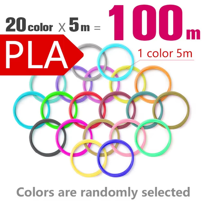 Filament 1.75Mm for 3D Pen 20/ 30 Colors Brilliant Color Filament ABS / PLA/ PCL No Smell Safety Plastic 3D Print Pen Filament