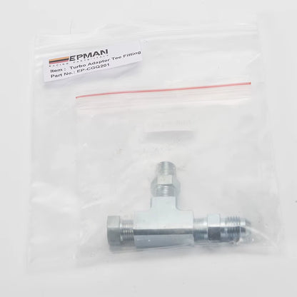 1/8NPT to 4AN Turbo Adapter Tee Fitting W/ Block Oil Feed Pressure Sensor EP-CGQ201