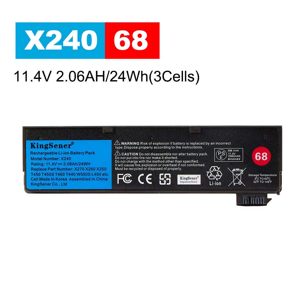 Kingsener Laptop Battery for  Thinkpad X240 T440S T440 X250 X260 X270 T450S T460 T450 T450S T550 T560 45N1126 45N1127