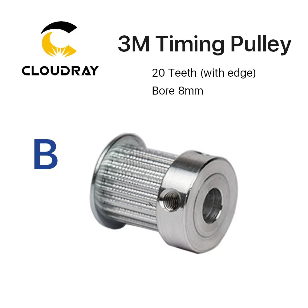 CO2 Laser Metal Parts Synchronous HTD 3M Gear Pulley 6.35/8/12Mm for DIY CO2 Laser Engraving Cutting Machine
