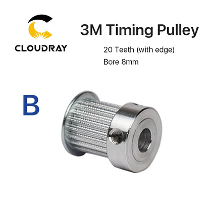 CO2 Laser Metal Parts Synchronous HTD 3M Gear Pulley 6.35/8/12Mm for DIY CO2 Laser Engraving Cutting Machine