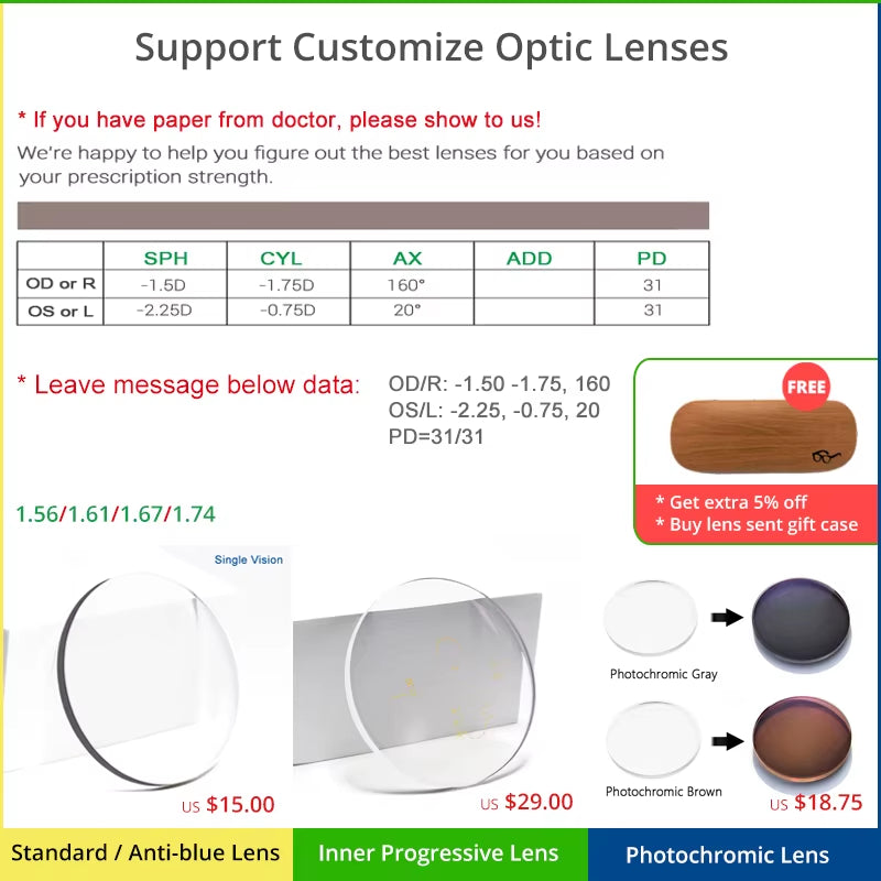 Polarized Sunglasses Men Women 5 in 1 Magnetic Clip on Glasses TR90 Optical Prescription Eyeglass Frames Magnet Clips