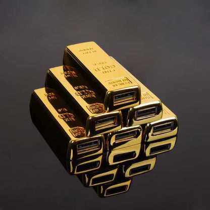 Golden Usb Flash Drive Metal Pen Drive 4GB 8GB 16GB 32GB 64GB Gold Bar USB2.0 Flash Memory Pendrive Bullion Stick Disk Gift
