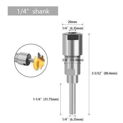 1 Pc 1/4" 8Mm 12Mm 1/2" Shank Router Bit Extension Rod Collet Engraving Machine Extension Milling Cutter for Wood MC04003