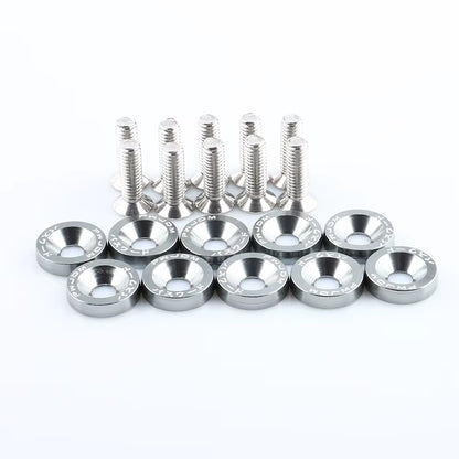 Leosport-10 Pcs/Pack JDM Style Aluminum Fender Washers and Bolt for Honda Civic Integra RSX EK EG DC