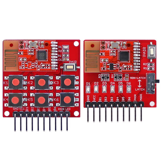 2.4G 2.5G Wireless Switch Remote Kit 6 Channel Transmitter Receiver Module without Programming for DIY Onboard Pair Button