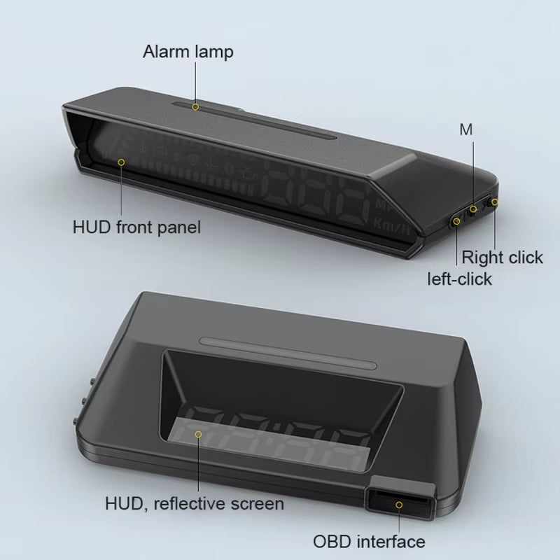 Car Speedometer Digital Display Car Speed Voltage Oil Consumption Water Temperature Meter Multifunctional Car Headup Display