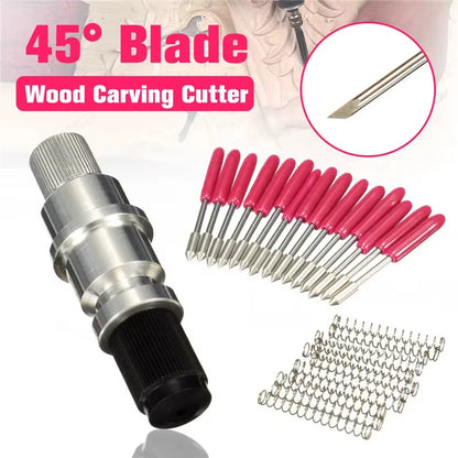 1Set Cutting Blade Holder for Graphtec CB09 Silhouette Cameo Holder+15Pcs Blades Vinyl Cutter Plotter 30/45/60 Degree Cutter