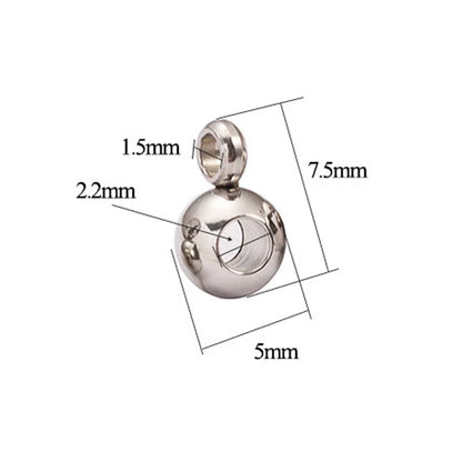 10Pcs Stainless Steel Spacer Beads Pendant Charms Clasps Gold Color Bail Beads for DIY Jewelry Making Findings Hole 2-4Mm Beads