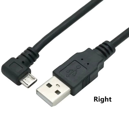 Up & down & Left & Right Angled 90 Degree USB Micro USB Male to USB Male Data Charge Connector Cable 25Cm 50Cm for Tablet 5Ft 1M