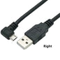 Up & down & Left & Right Angled 90 Degree USB Micro USB Male to USB Male Data Charge Connector Cable 25Cm 50Cm for Tablet 5Ft 1M
