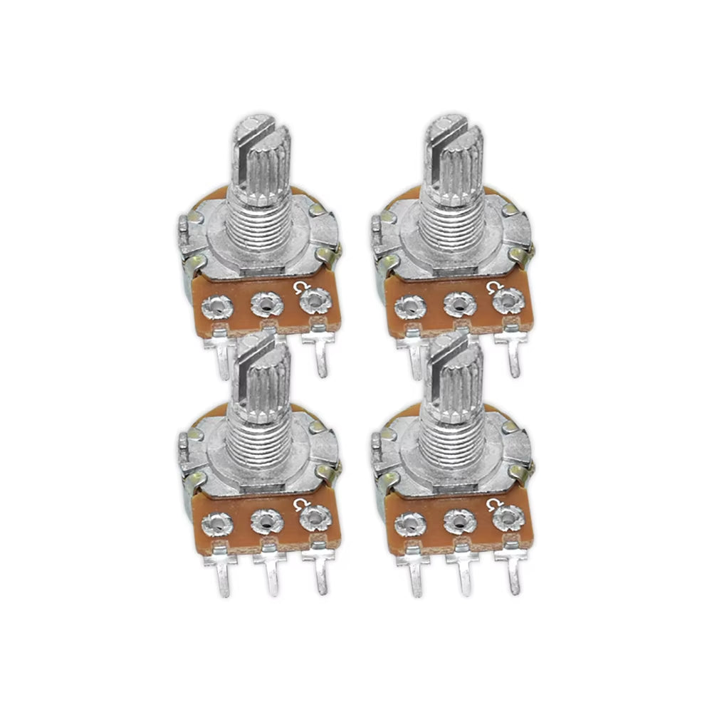 10PCS WH148 Linear Potentiometer B1K B2K B5K B10K B20K B50K B100K B250K B500K B1M 15Mm Shaft with Nuts Washers 3Pin WH148
