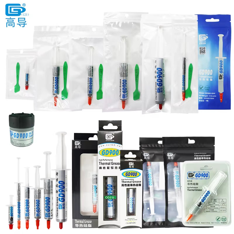 Net Weight 1/3/7/15/30 Grams Gray 900 Thermal Conductive Grease Paste Plaster Heat Sink Commpound for CPU LED SSY BAS BR BX CB
