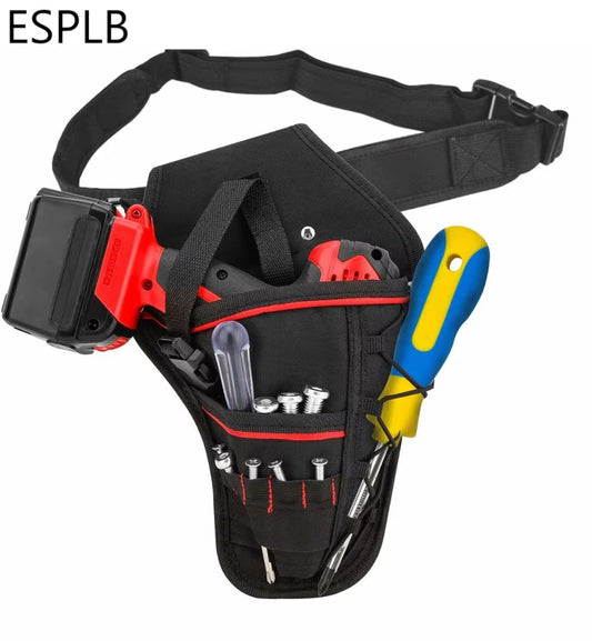 Multi-Functional Waterproof Drill Holster Waist Tool Bag Electric Waist Belt Tool Pouch Bag for Wrench Hammer Screwdriver