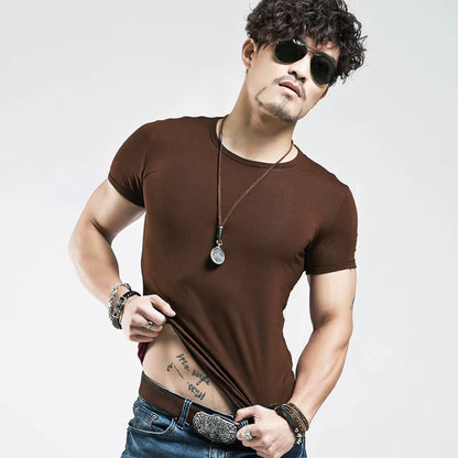 2025  Brand New Men T Shirt 10 Colors Fitness Mens T-Shirts V Neck Man T-Shirt for Male Clothing Tshirts S-5XL Tops Tees