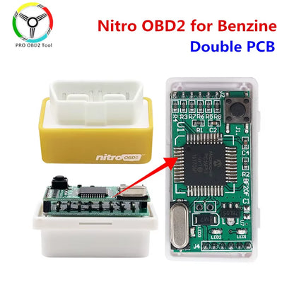 15% Fuel save Ecoobd2 Nitro Obd2 for Benzine Petrol Gasoline Cars Eco OBD Diesel Nitro OBD2 Chip Tuning Box Plug&Driver