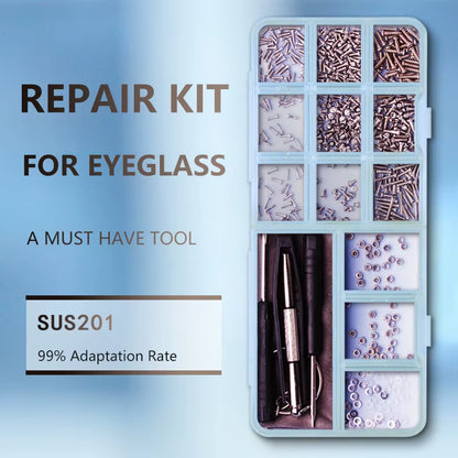Glasses Screwdriver Screws Sets Eyeglasses Sunglasses Repair Tool Kit Nuts Nose Pad Optical Repair Tool Parts Assorted Kit